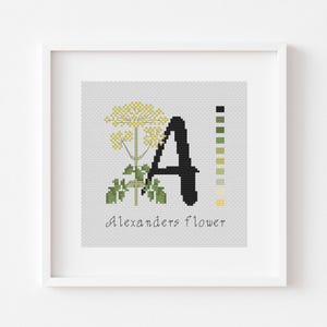 Wildblumen Alphabet A Buchstabe Alexander Blume Blumenalphabet Wohndekor Minimuster Romantische Zimmerdekoration Schönes unvollständiges Alphabet