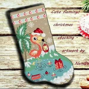 4 cute animal christmas stocking, cross stitch pattern, cross stitch christmas stocking, animal cross stitch, cross stitch package christmas image 5