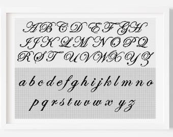 Alphabet Kreuzstich, Buchstaben Kreuzstich, Alphabet Muster, geschriebene Buchstaben, Kinderzimmer Dekoration, DIY Alphabet, DIY Kreuzstich