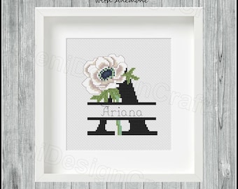 Blumen Buchstabe A Kreuzstichmuster Buchstaben Kreuzstichmuster Namen Kreuzstichmuster Zählbares Alphabet Alphabet Kreuzstich Namen Kreuzstich Wohnkultur Wanddekor