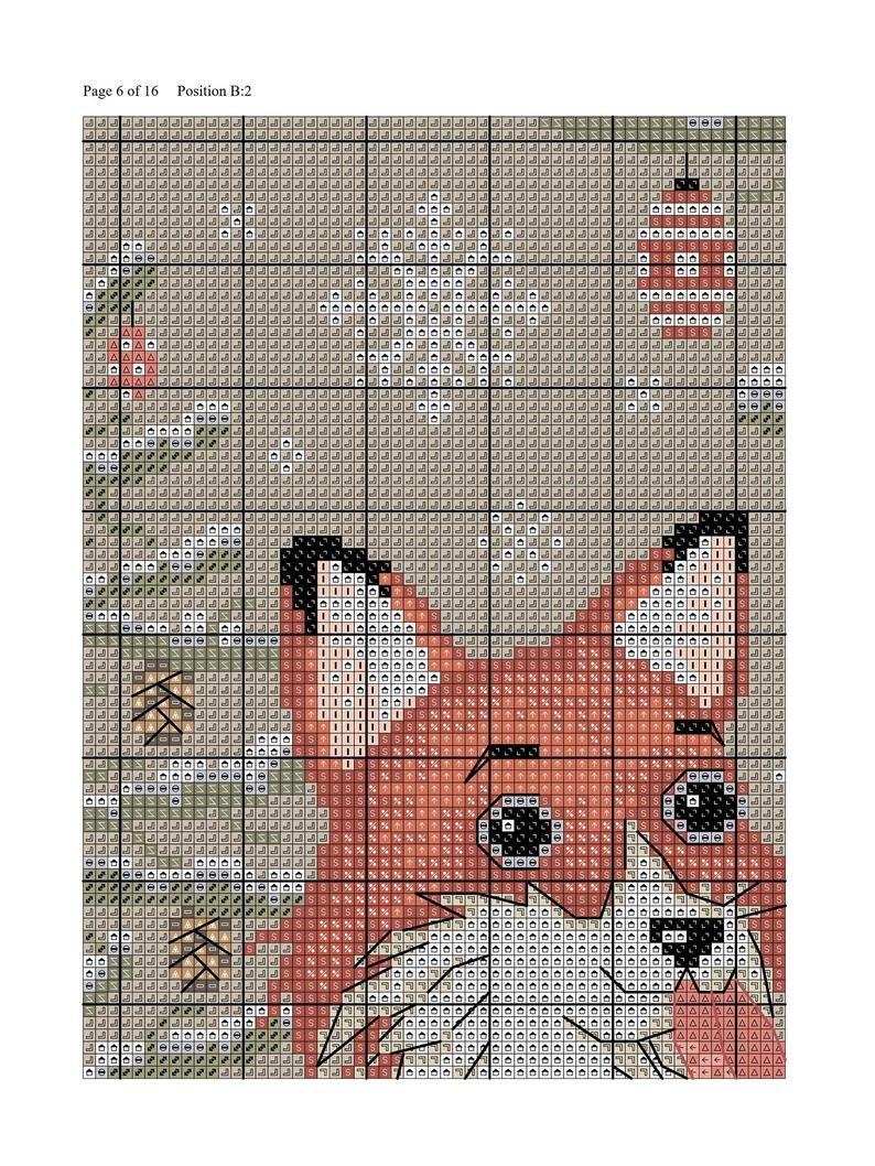 4 cute animal christmas stocking, cross stitch pattern, cross stitch christmas stocking, animal cross stitch, cross stitch package christmas image 6