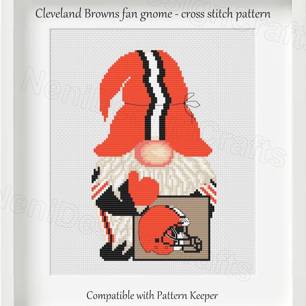 Football fan Gnome Cross stitch pattern American Football team Cute gnome pattern DIY Cute decoration Home decor Football gnome Kids room