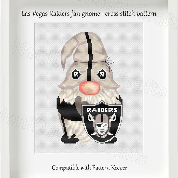 Football fan Gnome Cross stitch pattern American Football team Cute gnomes DIY Home decor Fan cross stitch Personal gift Kids room decor