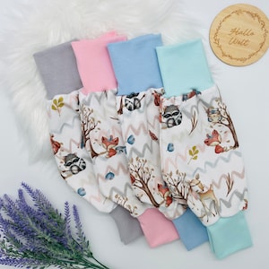 Baby Set Forest Animals Forest Friends Bloomers Hat Cloth Crackling Grasping Toy Pants Boy Girl Baby Pants Growing Pants Newborn Gift Birth image 2