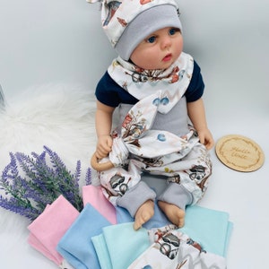 Baby Set Forest Animals Forest Friends Bloomers Hat Cloth Crackling Grasping Toy Pants Boy Girl Baby Pants Growing Pants Newborn Gift Birth image 4
