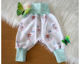 Pump pants baby pants llama baby child pants girl boy unisex gift for birth from size 44 to 104