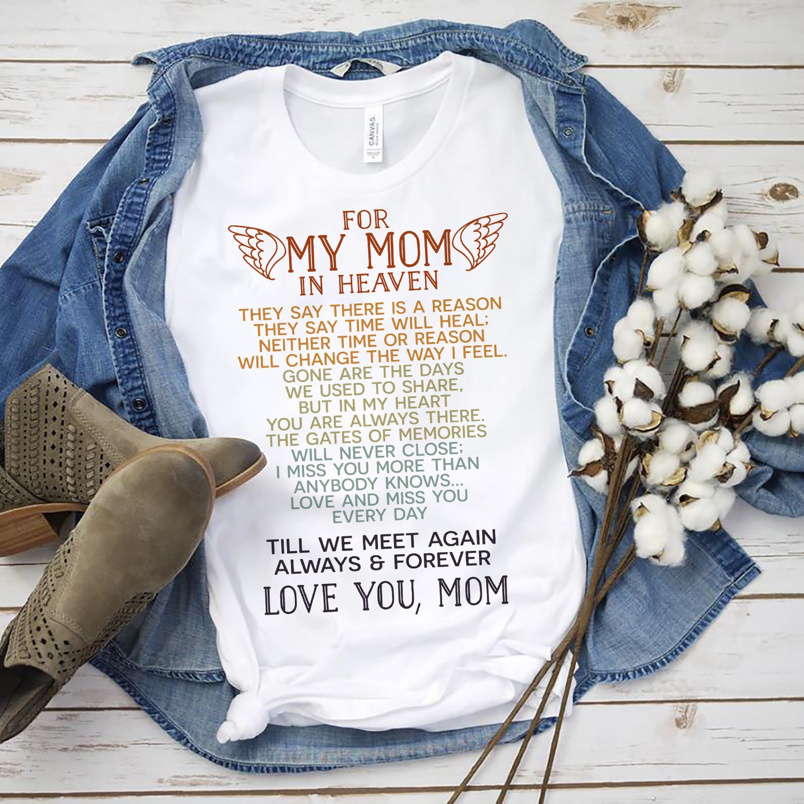 Download For My Mom In Heaven Svg Png Memorial SVG Cut Files | Etsy