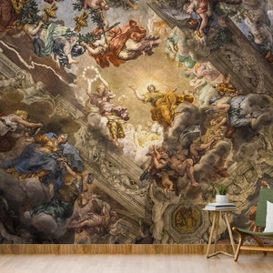 Sistine Chapel Wallpaper Peel and Stick Baroque Style Wall Decor