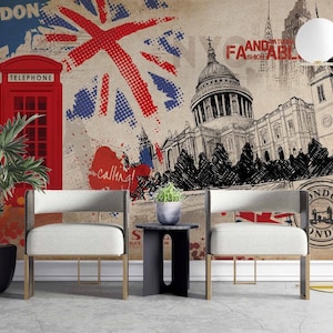 Oxford Wallpaper / London Wallpaper / Art Design Wallpaper /  Peel & Stick Wallpaper / Fashionable Wallpaper