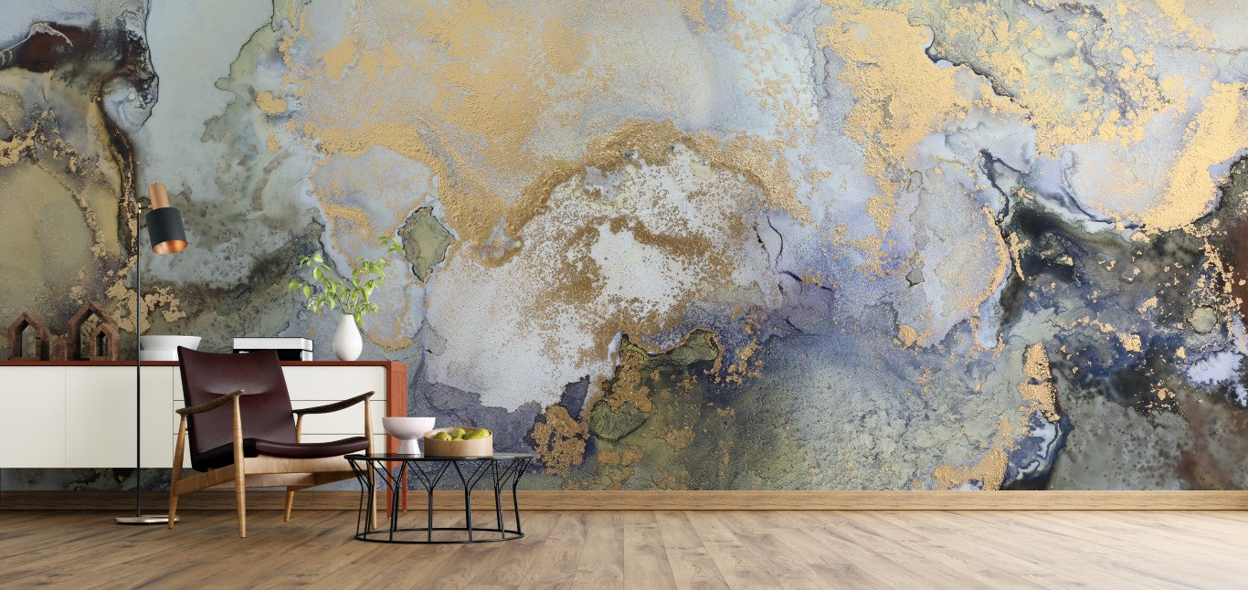 Colorful Marble Pattern Wallpaper Modern Art Wall Decor Luxury - Etsy