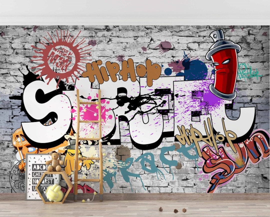 Hip Hop Wallpaper / Graffiti Wallpaper / Wallpaper for Young Room