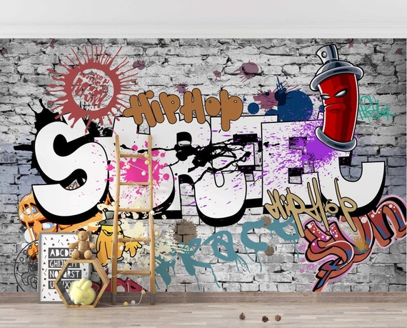 Hip Hop Wallpaper Graffiti Wallpaper Wallpaper For Young Etsy