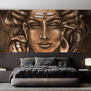 Artistic Woman Face Wallpaper Boho Wall Decor Luxury Peel and Stick Wall Mural