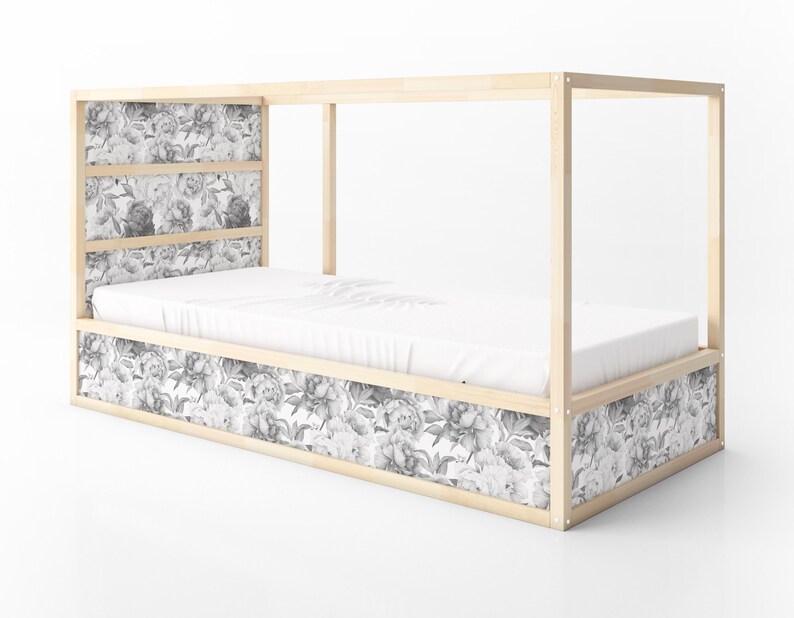 IKEA KURA BED Vintage Style Flowers Sticker / Floral Decals / Etsy