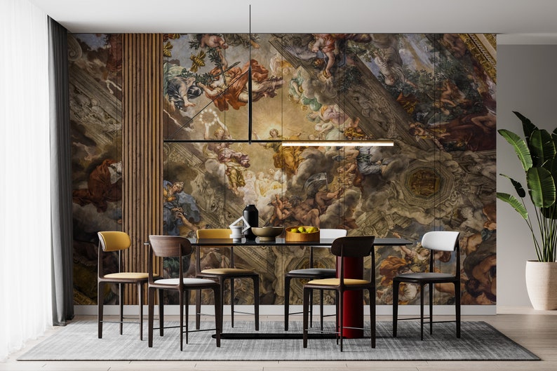 Sistine Chapel Wallpaper Peel and Stick Baroque Style Wall - Etsy