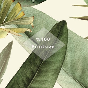 Carta da parati con foglie tropicali / Carta da parati verde / Carta da parati floreale / Carta da parati di lusso / Carta da parati staccabile e adesiva / Carta da parati rimovibile immagine 4