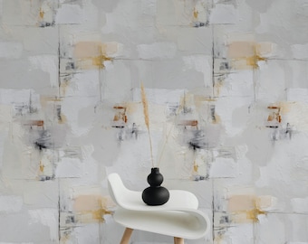 Carta da parati con texture astratta, rimovibile, stacca e attacca, neutra, doppio rotolo