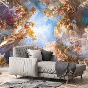 Rinascimento Versailles Parigi Francia Hercules Art Wallpaper Peel & Stick Adesivo da parete Decorazione da parete Design rimovibile