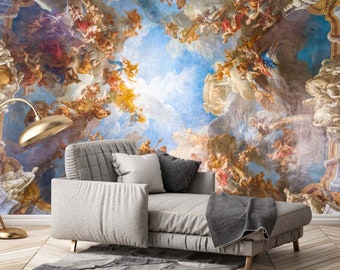 Renaissance Versailles Paris France Hercules Art Wallpaper  Peel & Stick Wall Sticker Wall Decoration Design Removable