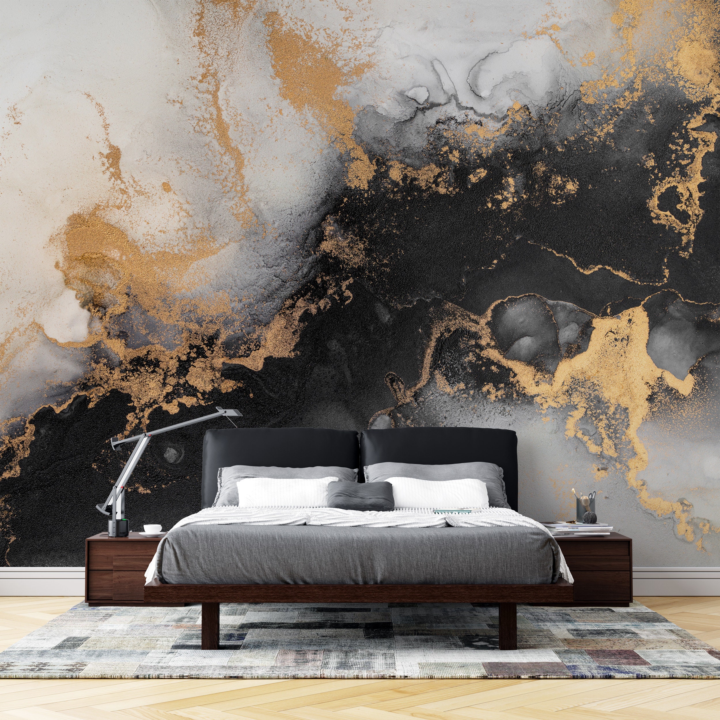 Peel And Stick Floral Wallpaper - White & Orange Boho Leaf Design, Removable, 16" X 197" Roll For Walls, Cabinets