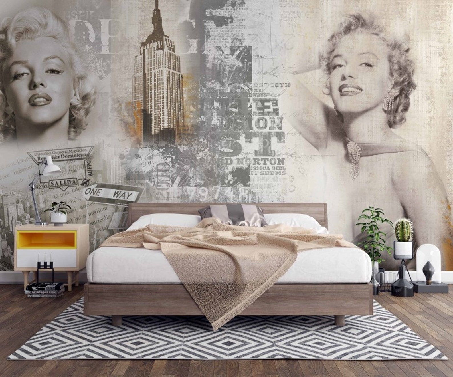 Marilyn Monroe Wallpaper / Actor Wallpaper / Model Wallpaper / - Etsy