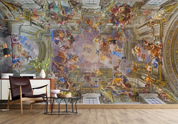 Rome Italy Themed Art Design Wallpaper  Self Adhesive Peel and Stick Wall Murals Wall Decoration Removable