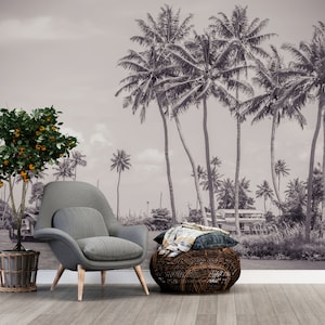 India Landscape Wallpaper / Kerala Wallpaper / Nature Wallpaper /  Peel & Stick /  Wall Decor / House Design / Removable Wallpaper