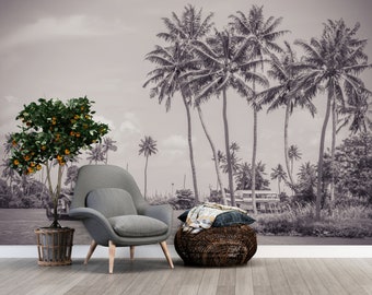 India Landscape Wallpaper / Kerala Wallpaper / Nature Wallpaper /  Peel & Stick /  Wall Decor / House Design / Removable Wallpaper