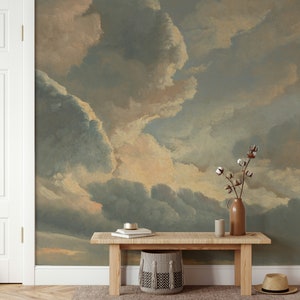 Dramatischer Himmel Wolken-Tapete - Reiche strukturierte Wolken, schwermütiges atmosphärisches Wandbild