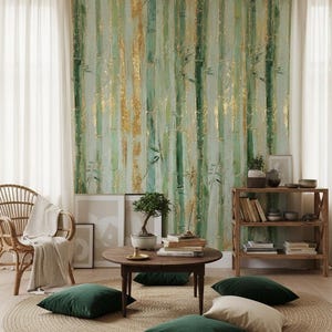 Muted Green Wallpaper Shades Of Green Removable Peel And Stick Bamboo Wall Double Roll