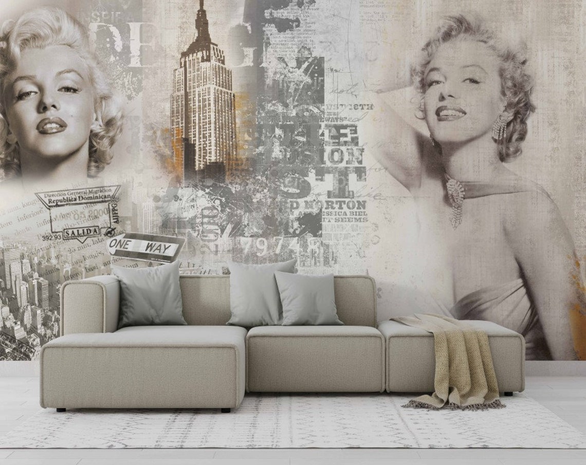 Marilyn Monroe Wallpaper / Actor Wallpaper / Model Wallpaper / | Etsy