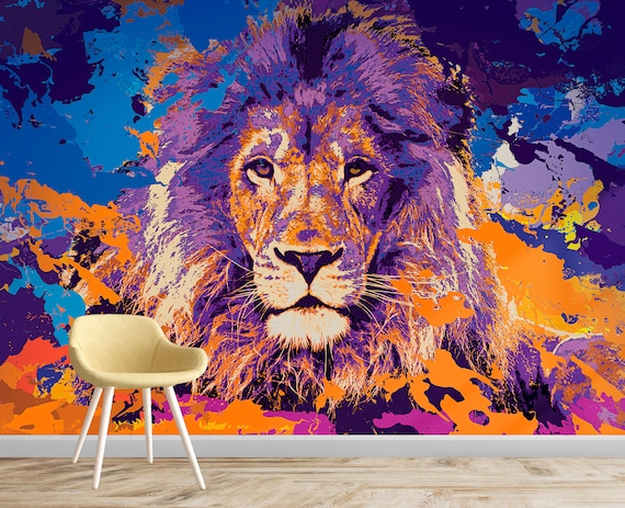 Colorful Lion Wallpaper