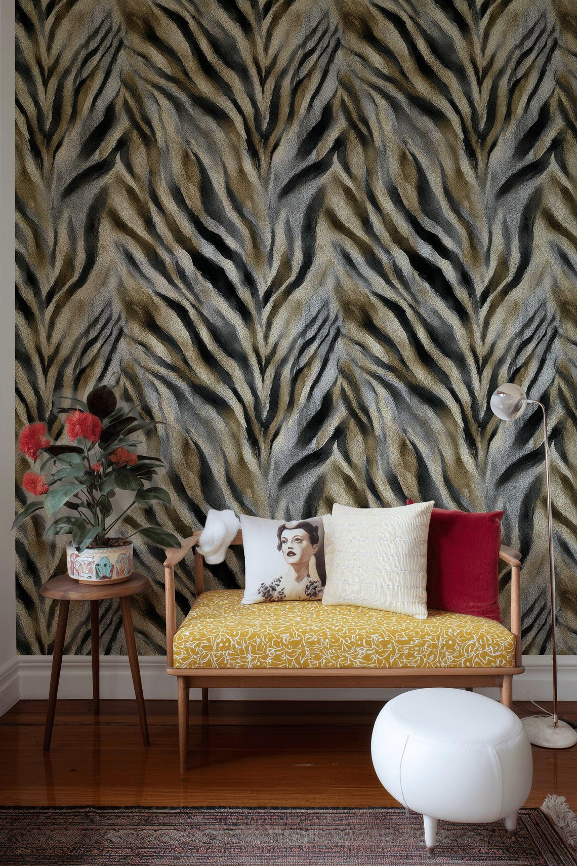 Zebra Stripe Wallpaper Animal Removable Peel and Stick Safari Wall ...