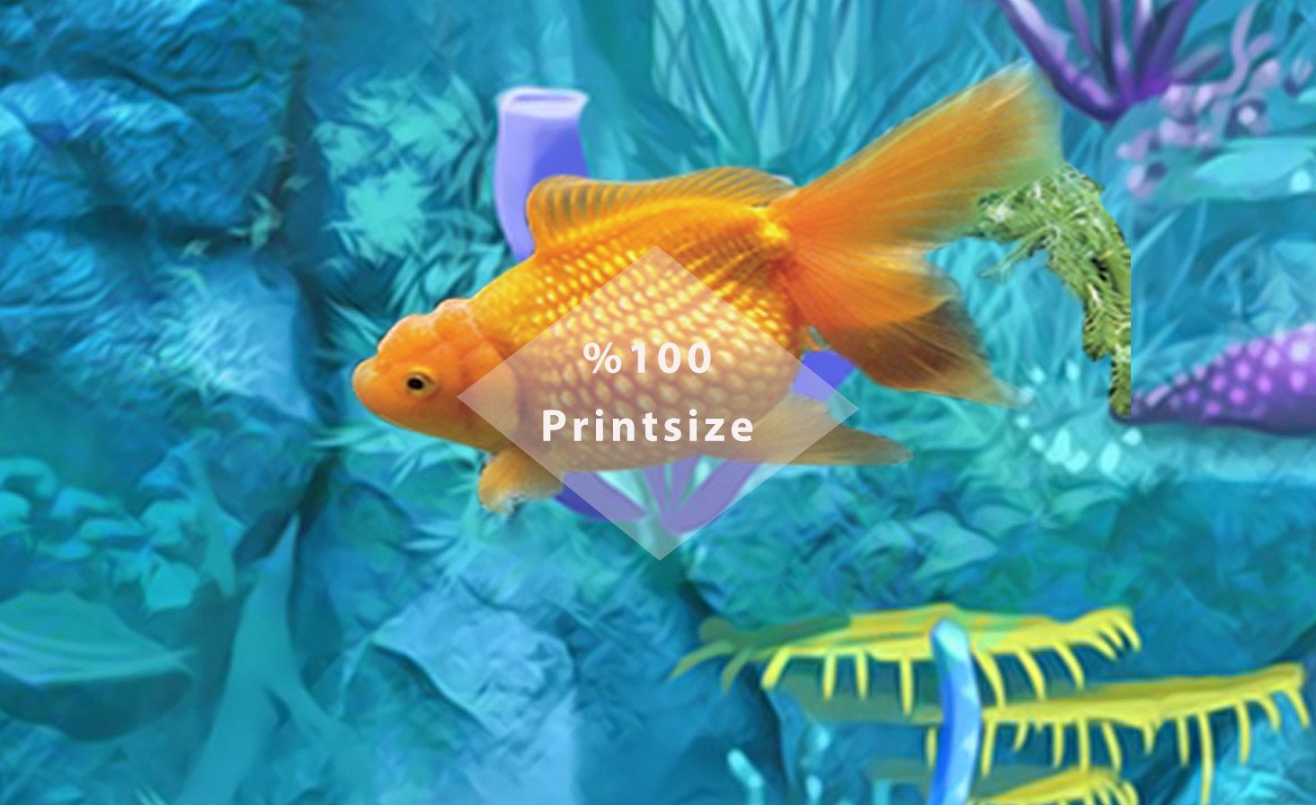 Unterwater Life Wallpaper Kids Wall Mural - Etsy, image size:1464x896