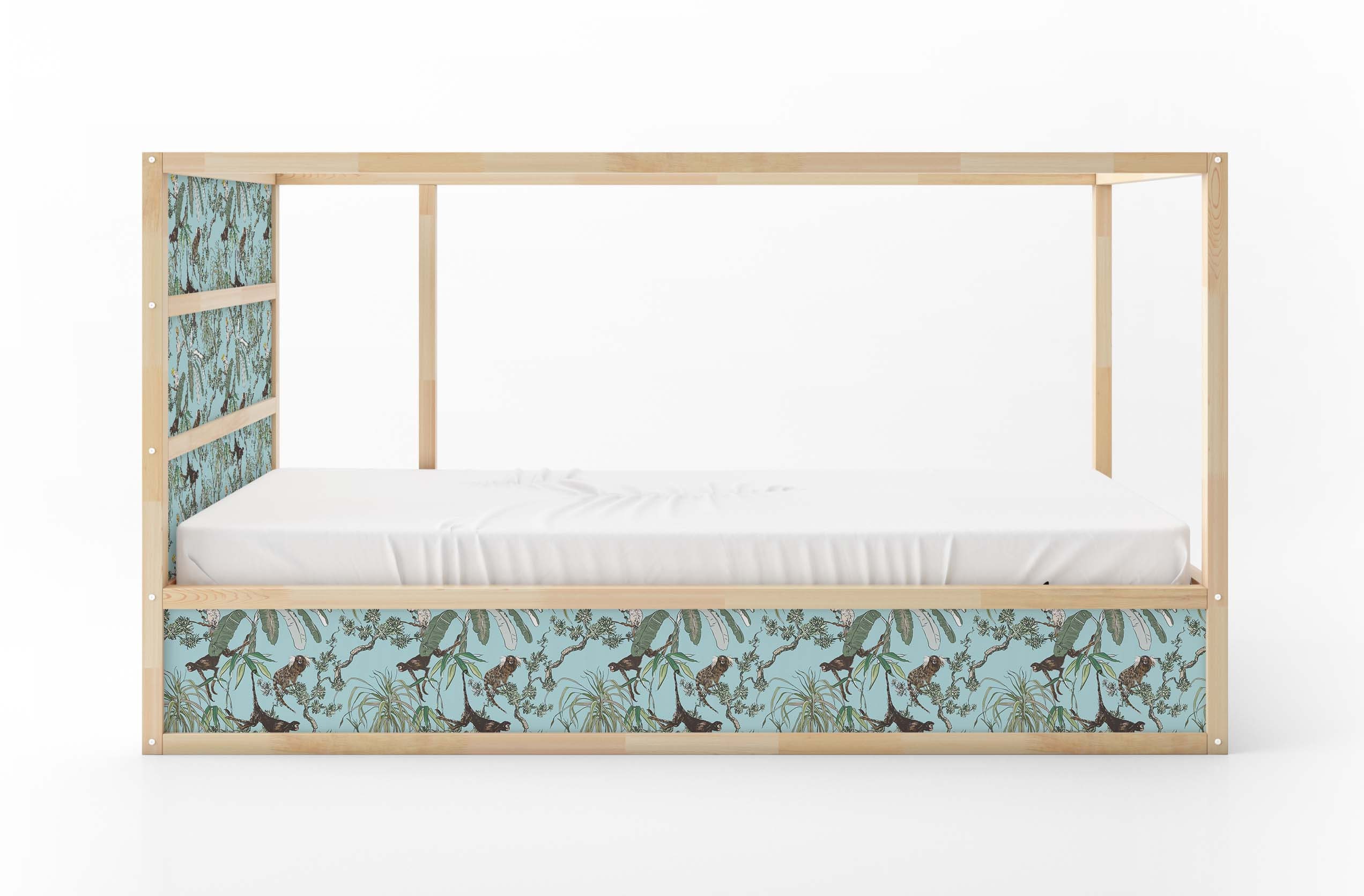 IKEA KURA BED Exotic Jungle Monkey Stickers / Chinoiserie - Etsy
