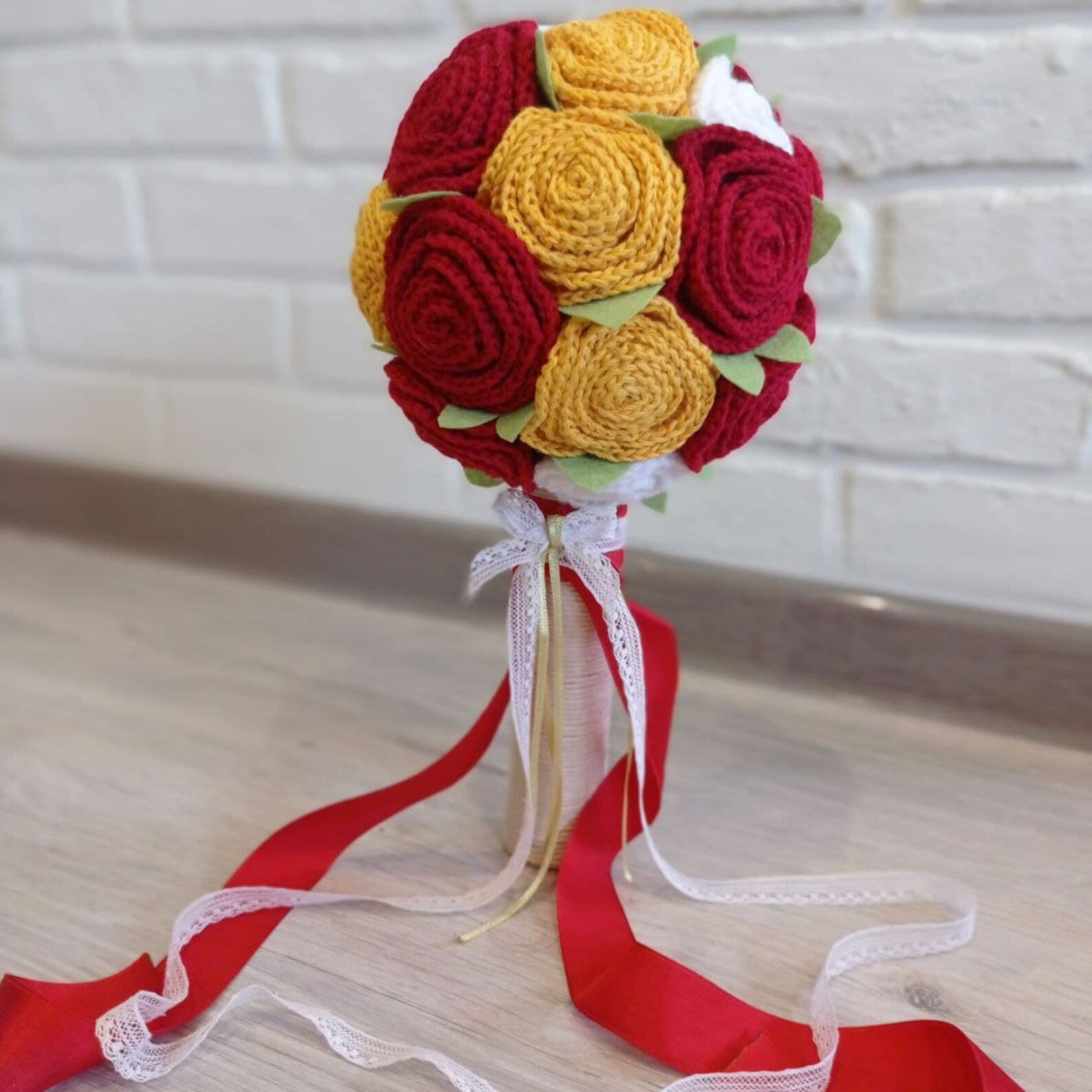 Crochet bouquet crochet rose wedding bouquetflower Etsy