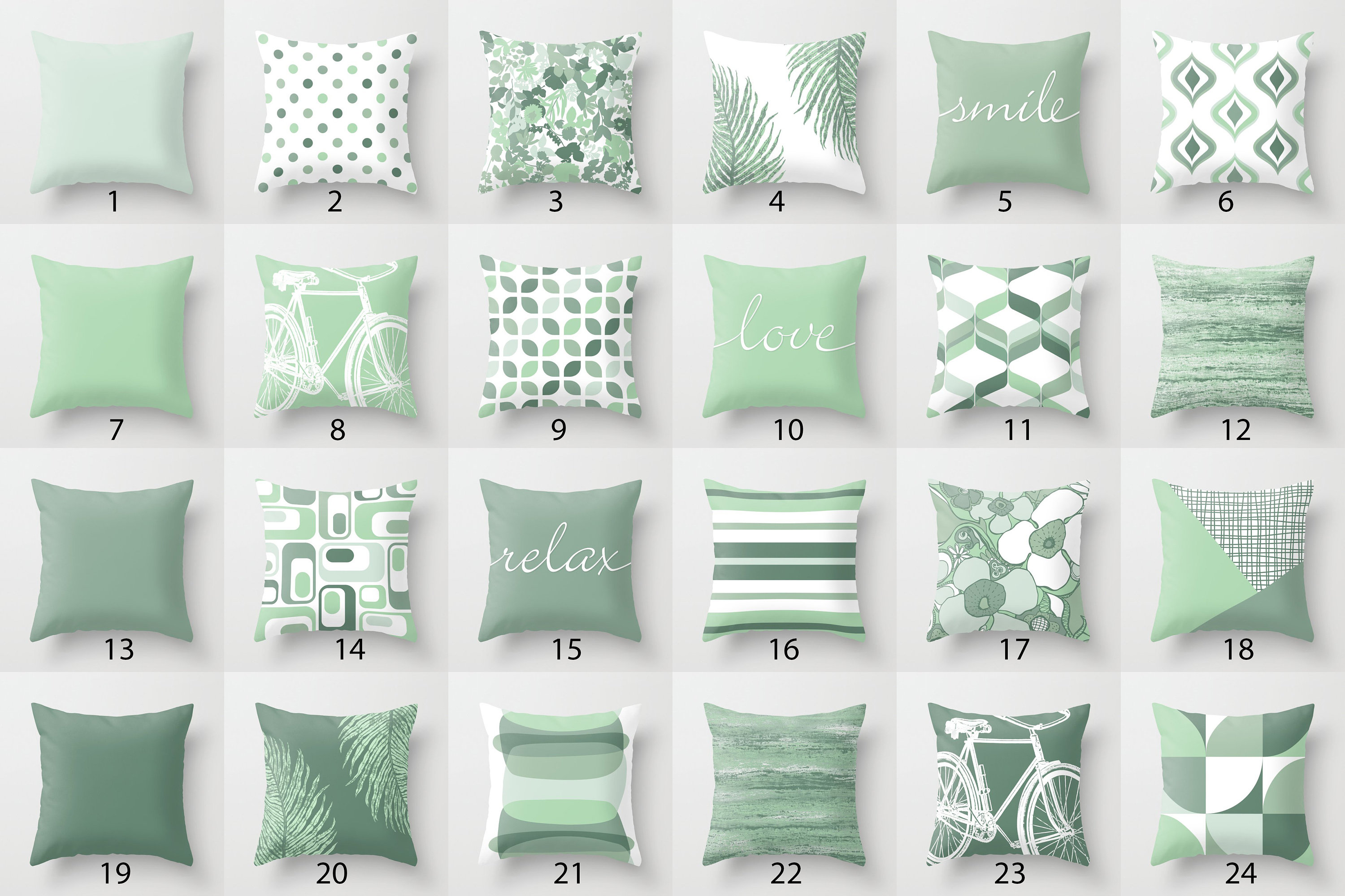 Mint green couch clearance pillows