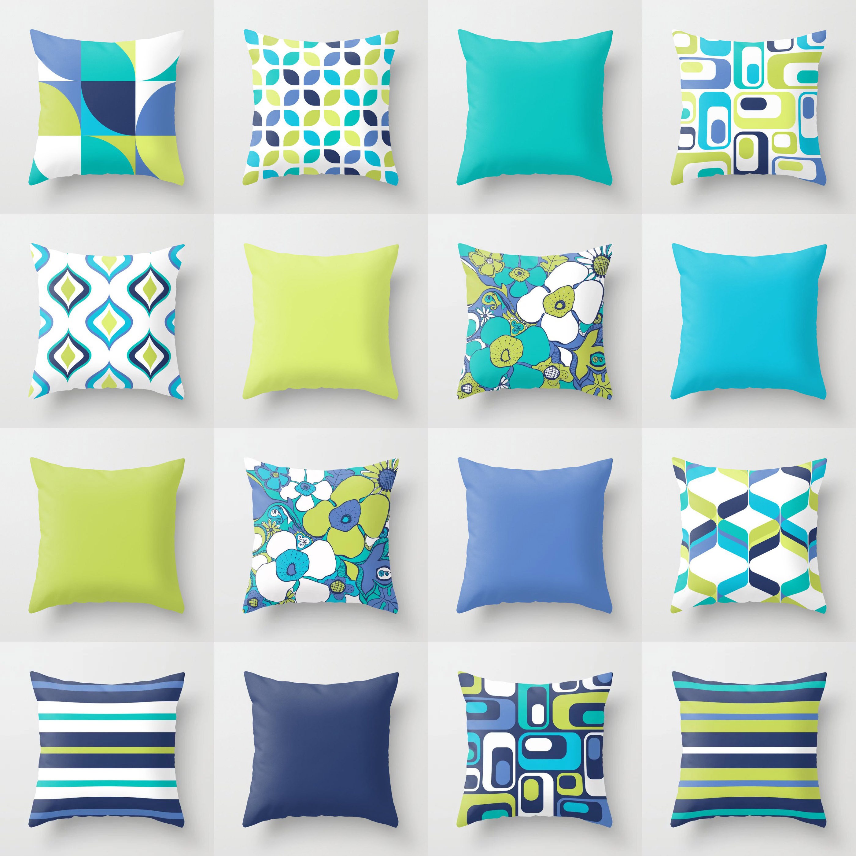Orange Green Yellow White Cushion or Cover Only Mix and Match Indoor Throw Pillow Accent Couch Toss Geometric Modern Living Room Bright Bold Etsy UK