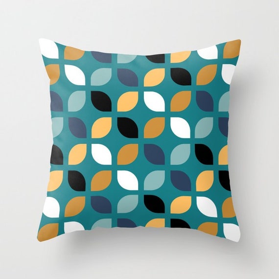 Blue and mustard throw pillows hotsell