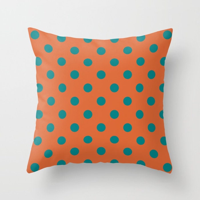 Orange Teal White Cushion or Cover Only Mix and Match Indoor Etsy