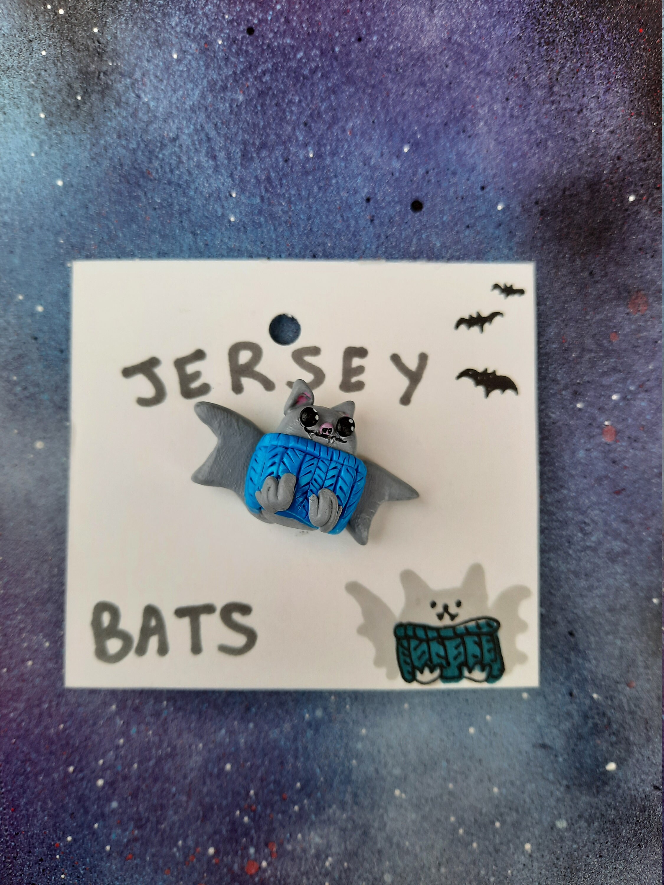 Jersey Bats Charity Pins in aid of the Jersey Bat Group Etsy