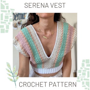 Serena Vest Crochet Pattern (Digital download only)