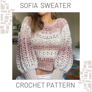 Sofia Sweater Crochet Pattern (Digital download only)