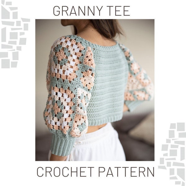 Granny Tee Crochet Pattern (Digital download only)