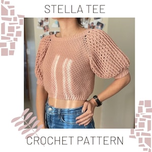 Stella Tee Crochet Pattern (Digital download only)