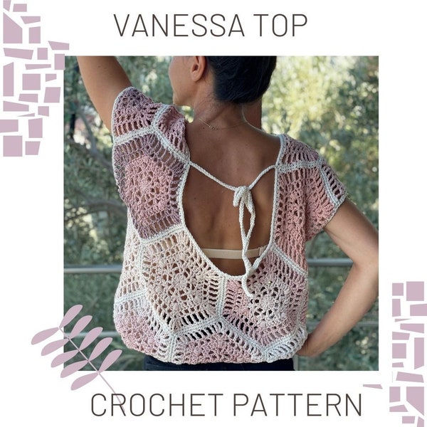 Vanessa Top Crochet Pattern (Digital download only)