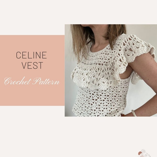 Celine Vest Crochet Pattern (Digital download only)