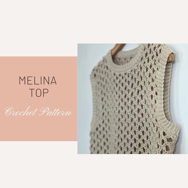 Melina Top Crochet Pattern (Téléchargement numérique uniquement)