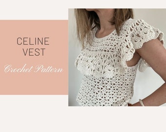 Celine Vest Crochet Pattern (Digital download only)