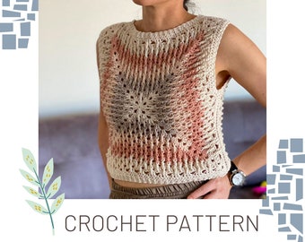 Mosaic Vest Crochet Pattern (Digital download only)